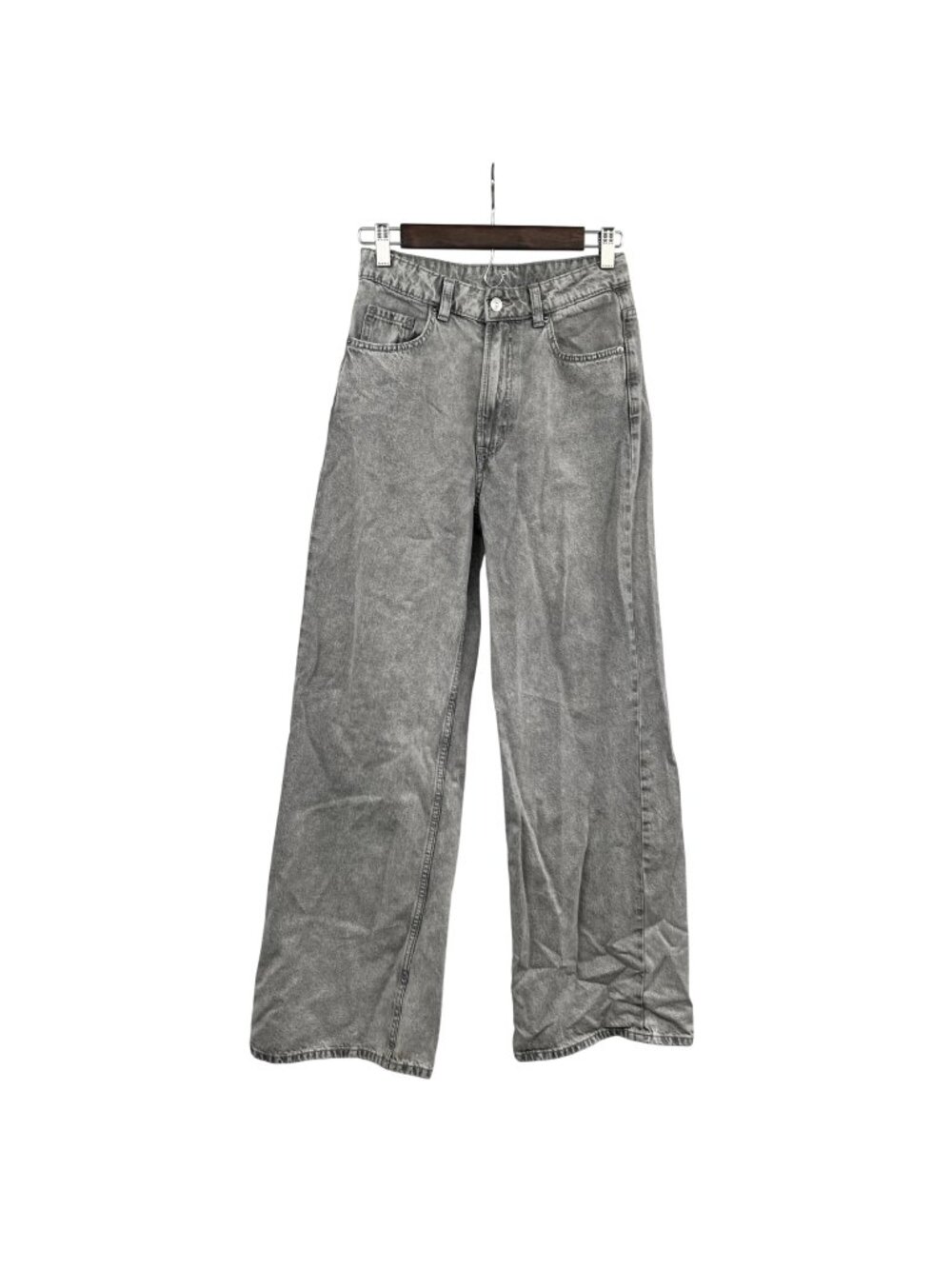 H&M Divided Wide Leg Jeans High Rise Gray Womens Size 4